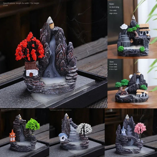Resin Reflux Incense Burner – Aromatherapy Tower for Decoration and Relaxation