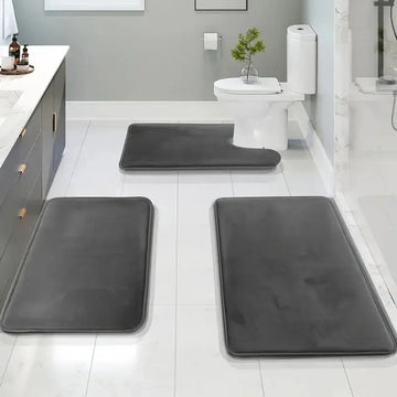 3-Piece Bathroom Rug Set – Non-Slip, Super Absorbent, and Comfortable